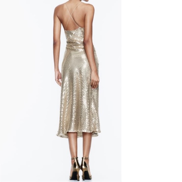 Zara MESH SLIP DRESS - Picture 13 of 15